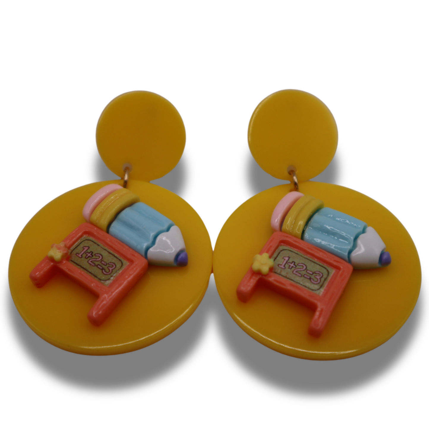 Funny colorfull earrings | Aretes coloridos para educadoras