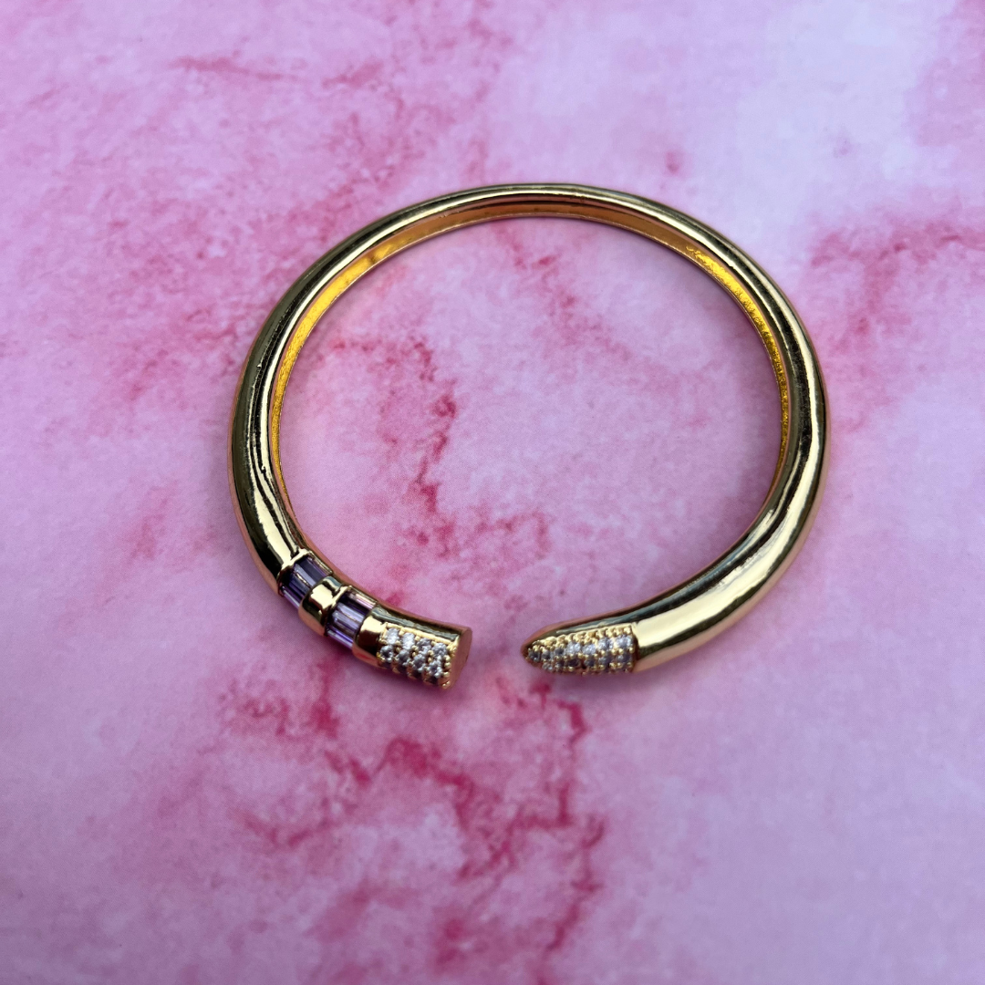 Brazalete lápiz dorado doble | Pencil bracelet