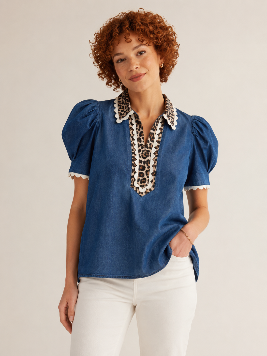 Blusa Denim Wild Chic