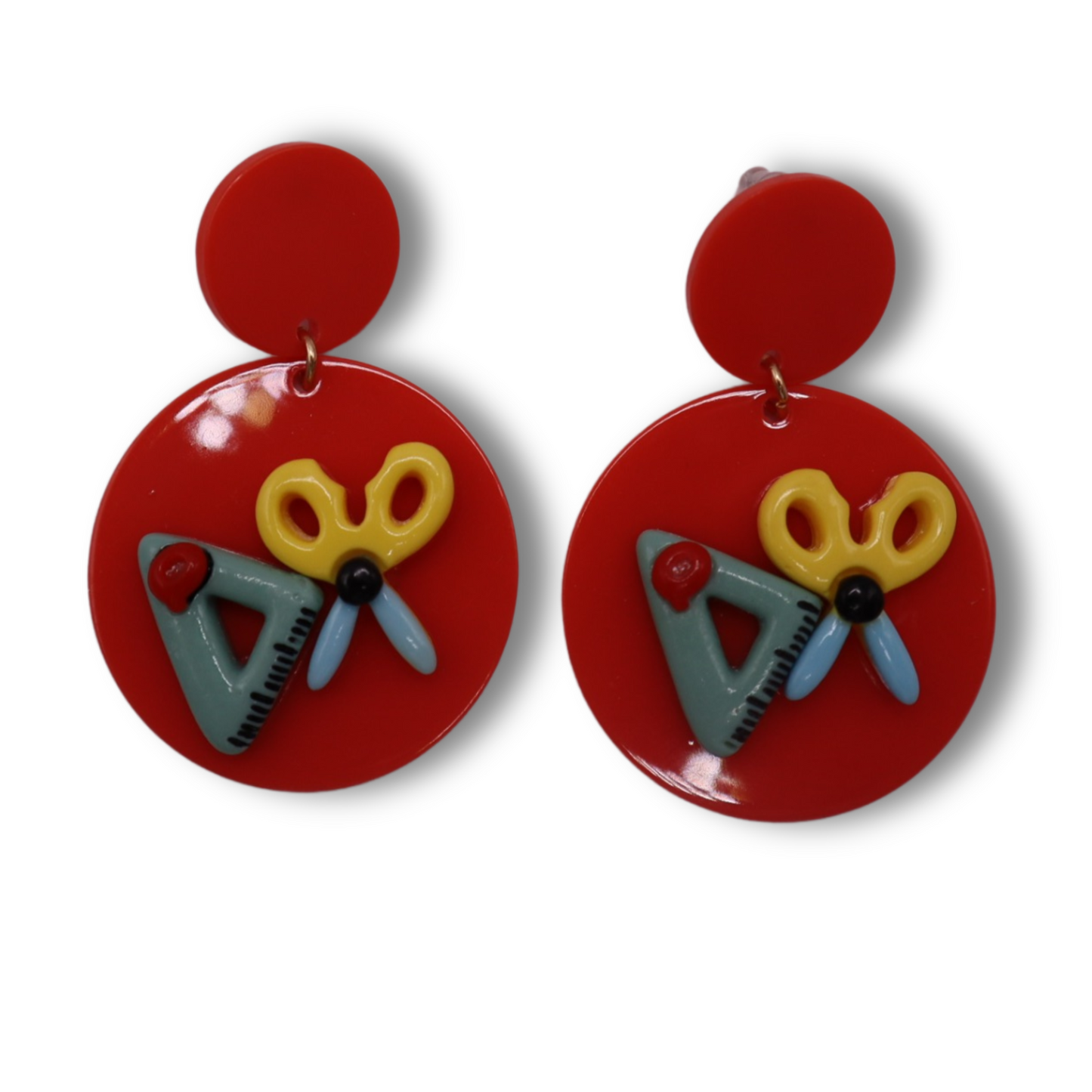 Funny colorfull earrings | Aretes coloridos para educadoras