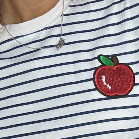 TTS Basic collection | Camisa de rayas azul y blanca | Manzana