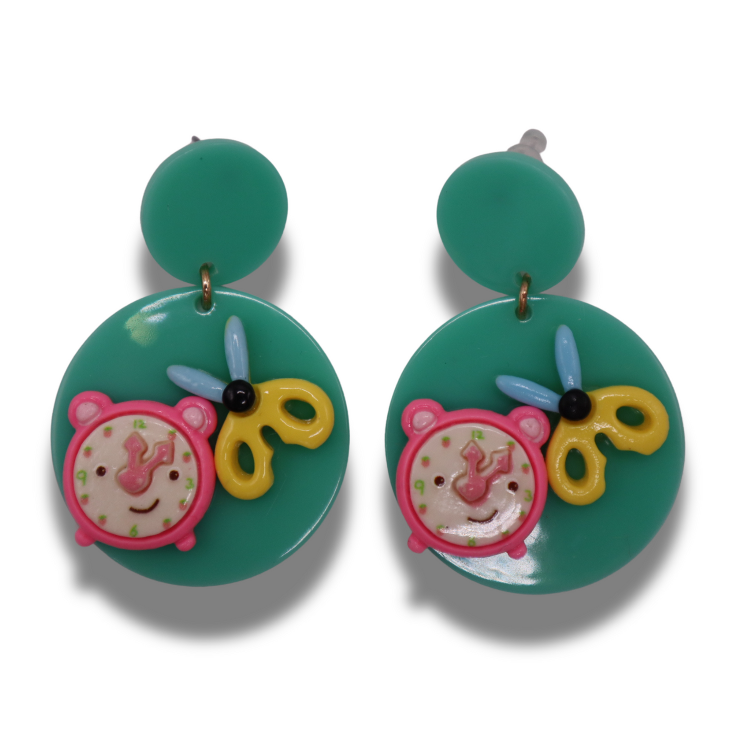 Funny colorfull earrings | Aretes coloridos para educadoras