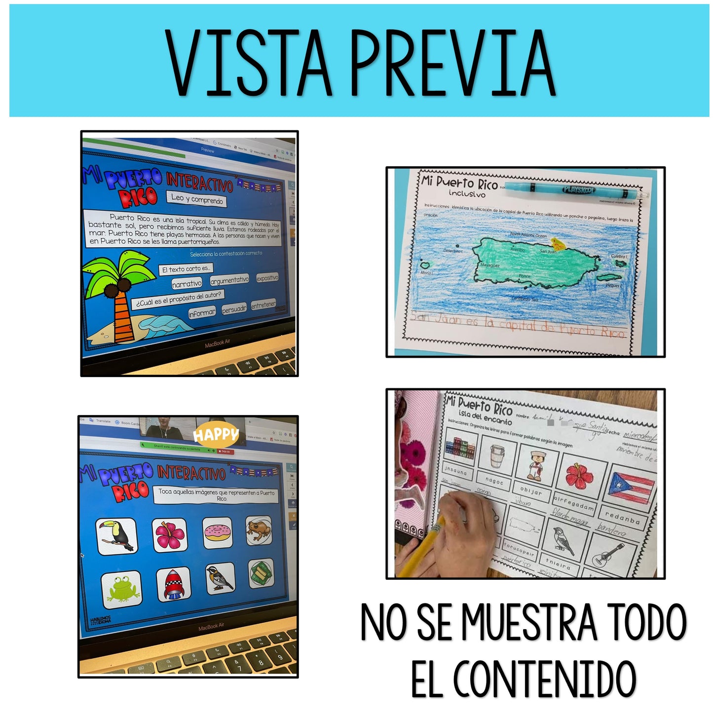 Interactive Puerto Rico | Foldables, worksheets and boom cards