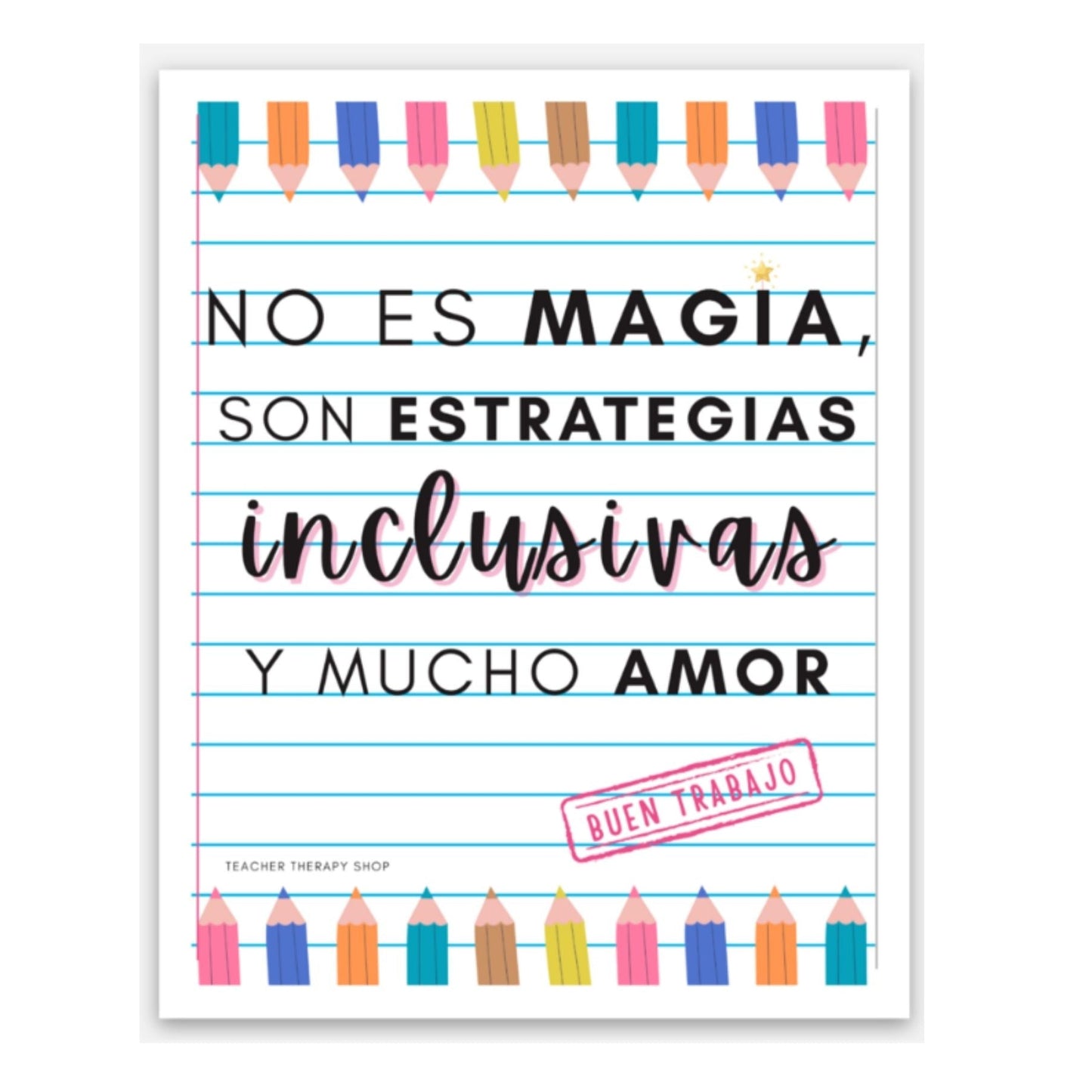 Estrategias inclusivas notebook | waterproff sticker