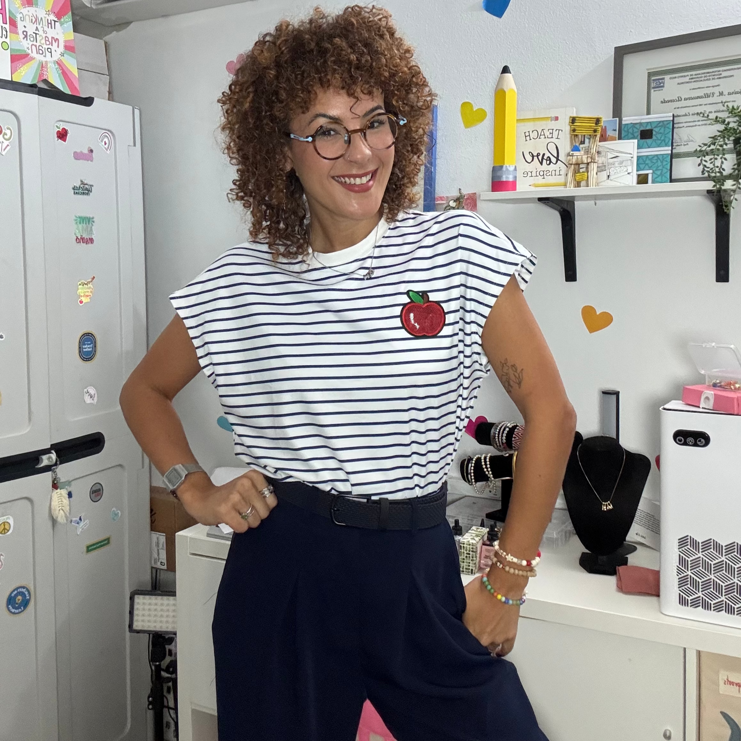 TTS Basic collection | Camisa de rayas azul y blanca | Manzana