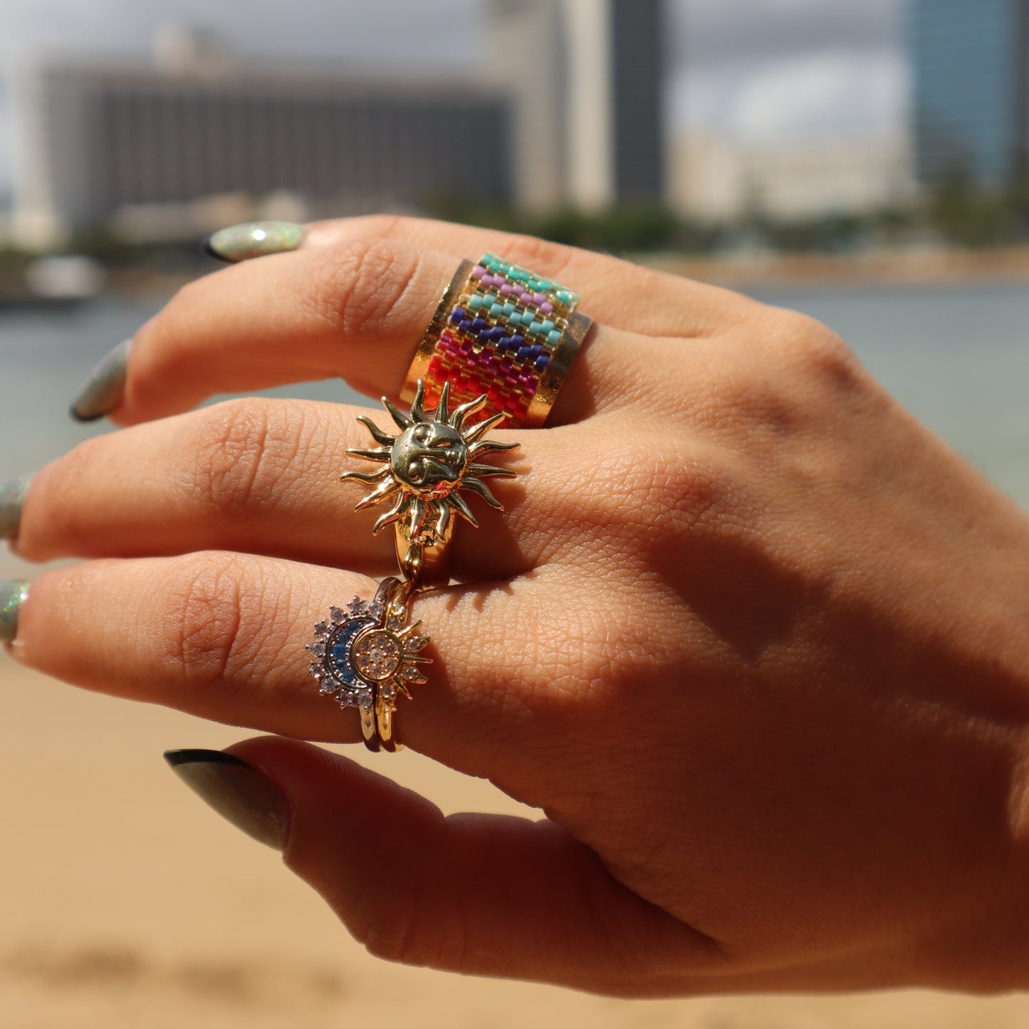 ★Summer Collection ★ Anillo de mostacilla multicolor | Joyería artesanal