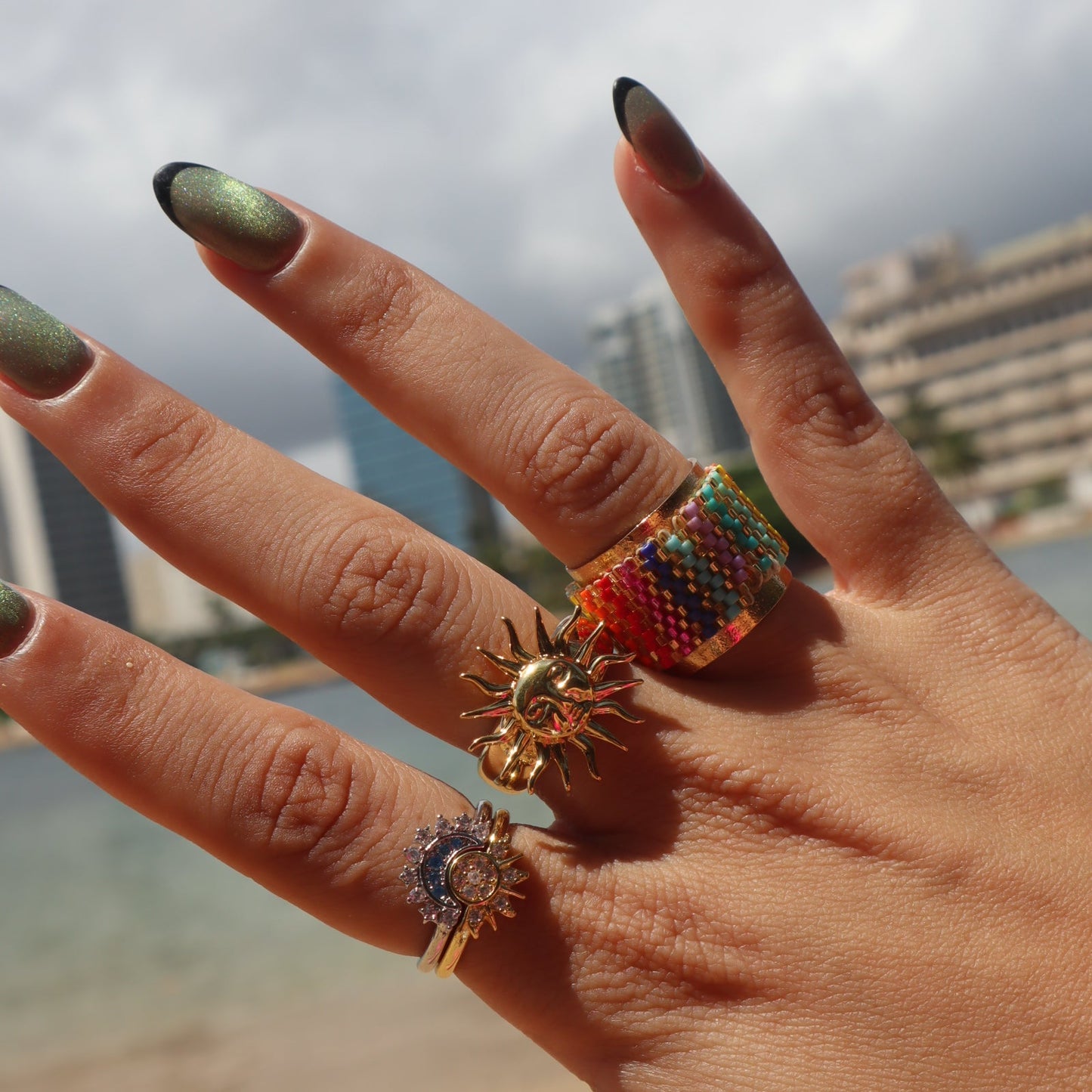 ★Summer Collection ★ Anillo de mostacilla multicolor | Joyería artesanal