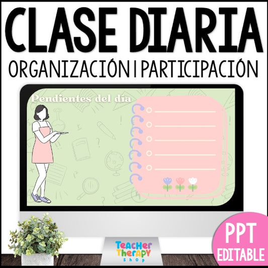 Plantillas editables para clase diaria | Tema floral