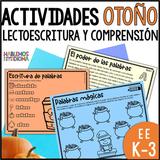 Actividades para trabajar la lectoescritura y comprensión en otoño