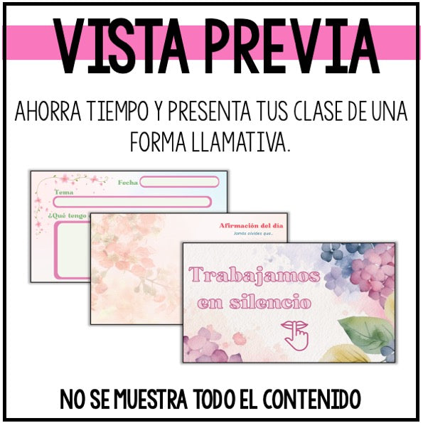 Daily class | Editable templates | Spanish daily activities