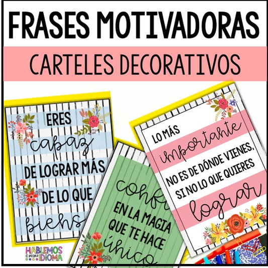 Spanish Motivational Classroom Posters | Positive Affirmation Posters