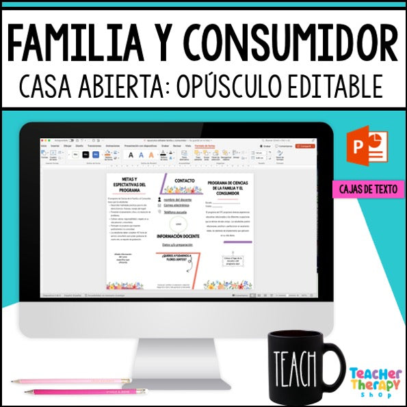 Opúsculo Editable para Reunión de Padres – Tema Floral Secundaria
