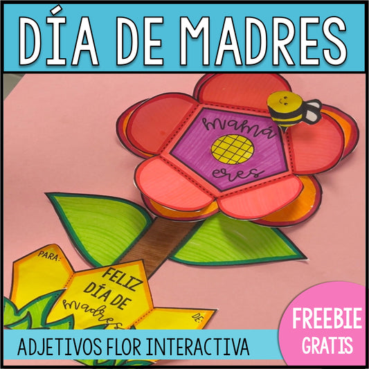 Manualidad para el día de las madres | Flor interactiva de adjetivos