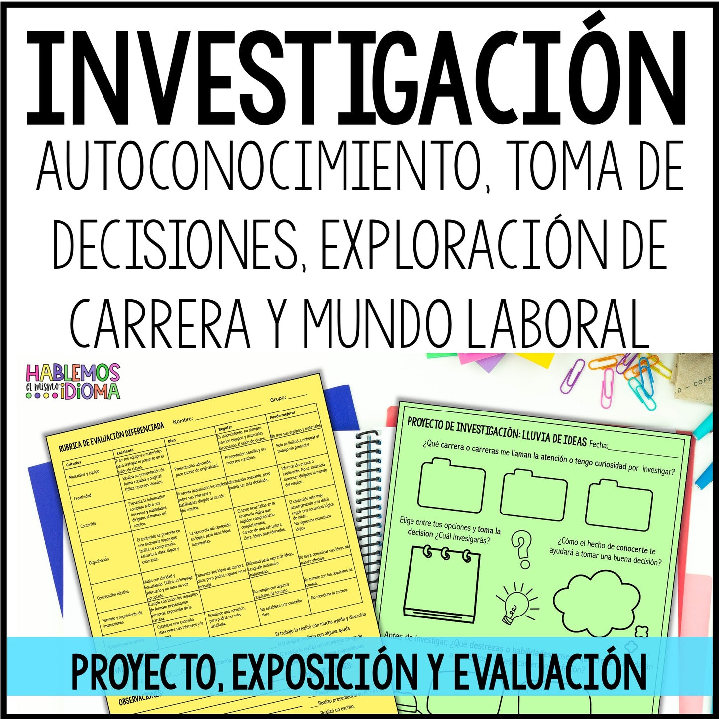Proyecto de investigación de carrera | Autoconocimiento, toma de decisiones, exploración ocupacional y mundo laboral