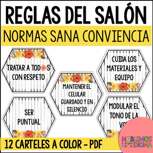Reglas del salón | Normas de sana convivencia | Wildflowers
