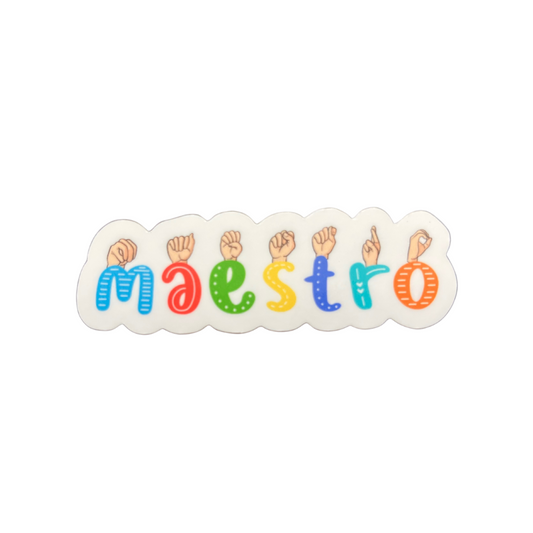 Maestro ASL | Teacher waterproof sticker | mister