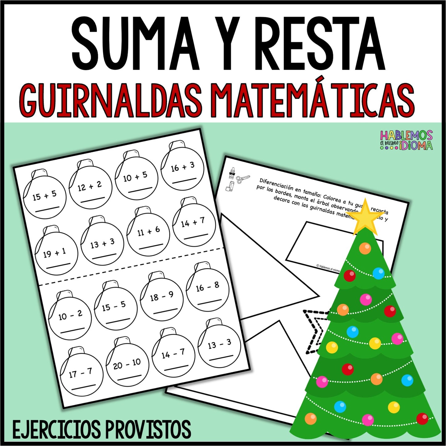 BUNDLE | Guirnaldas Navideñas | Matemáticas
