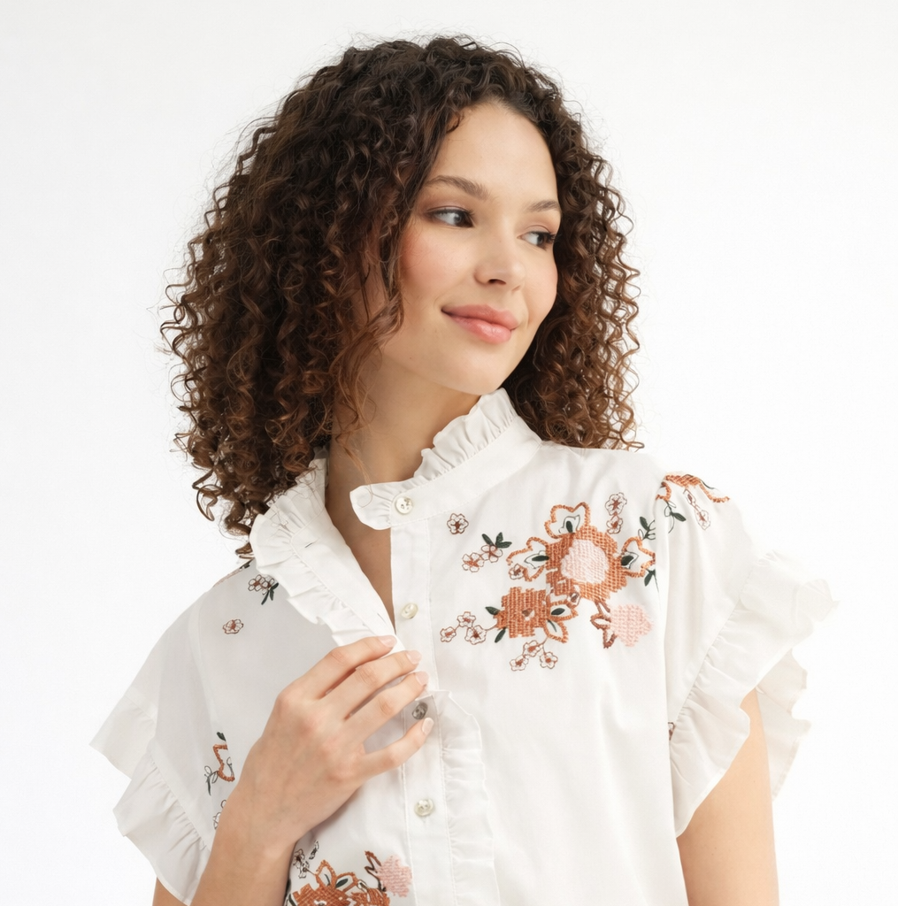Blusa Bordada blanca – TTS FASHION