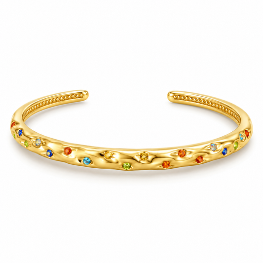 Brazalete Dorado Ajustable con Circonias (copia)