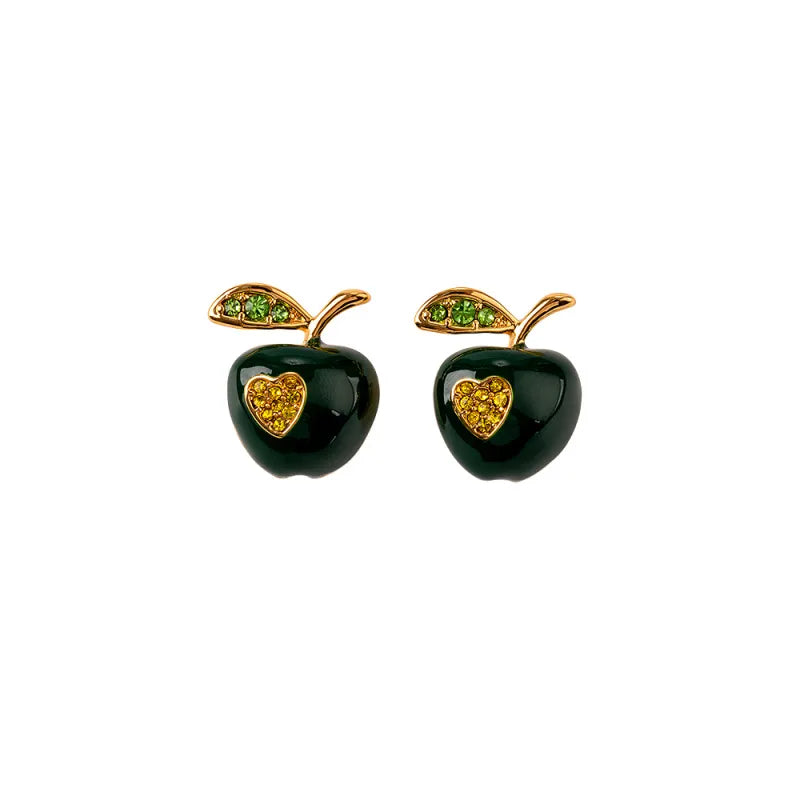 Vintage apple studs | Pendientes manzana