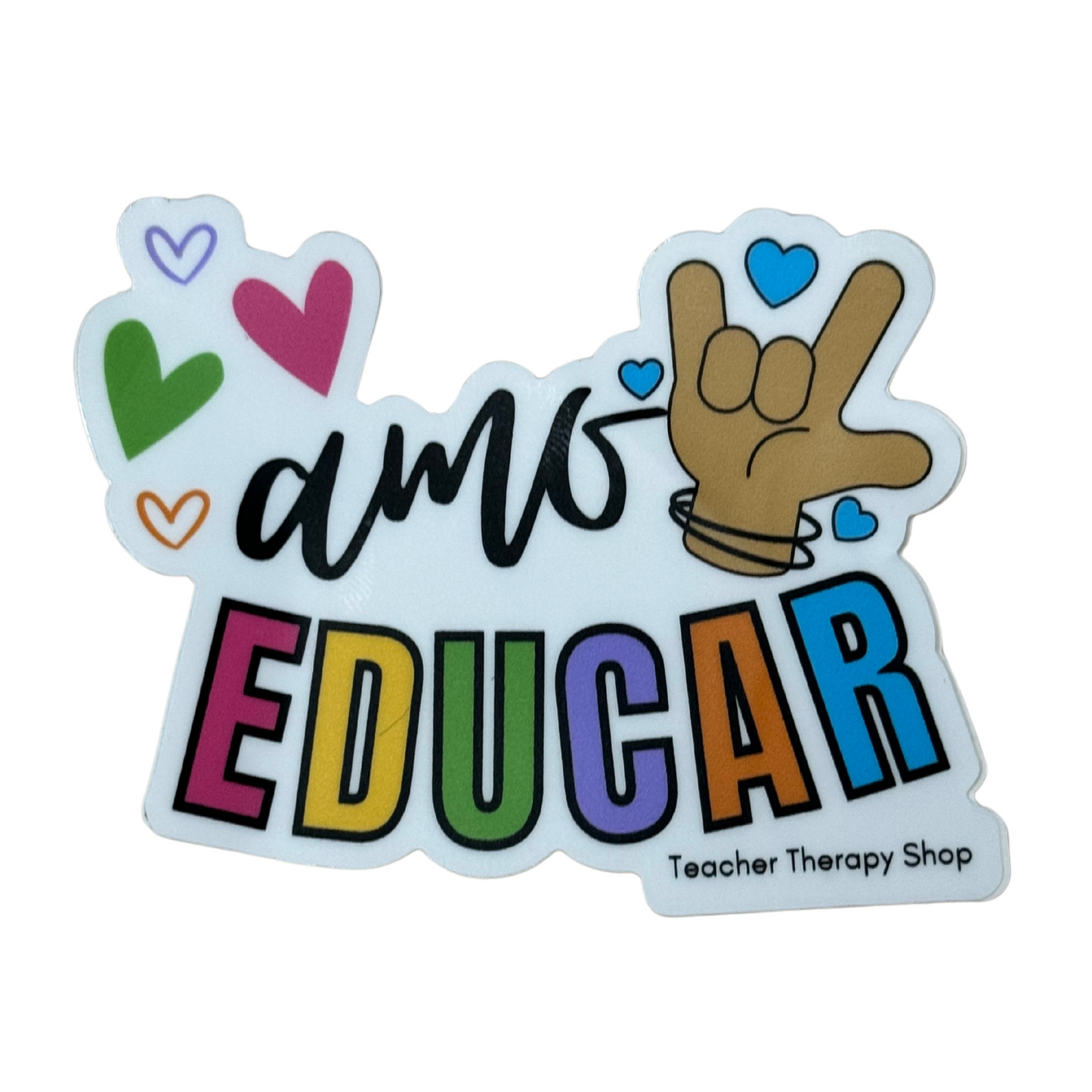 Yo amo educar | Teacher Waterproof sticker