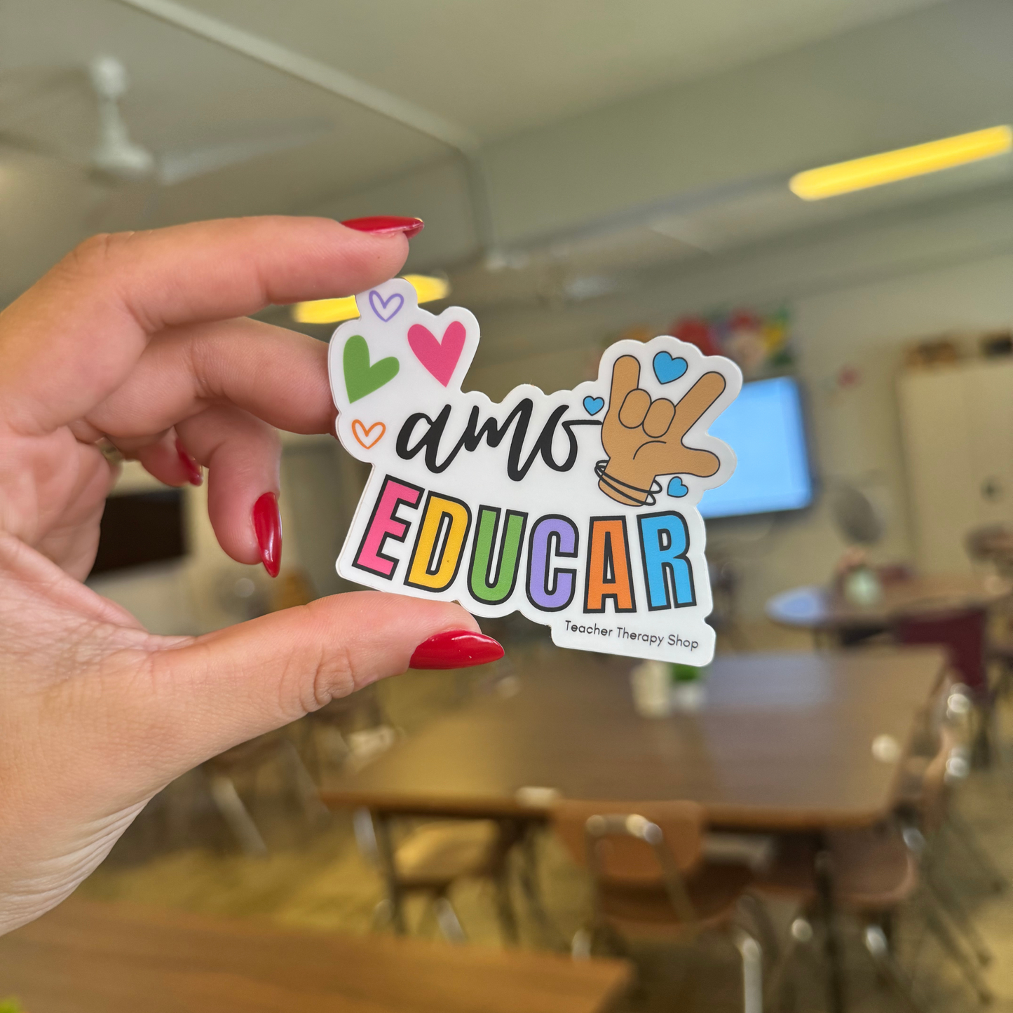 Yo amo educar | Teacher Waterproof sticker