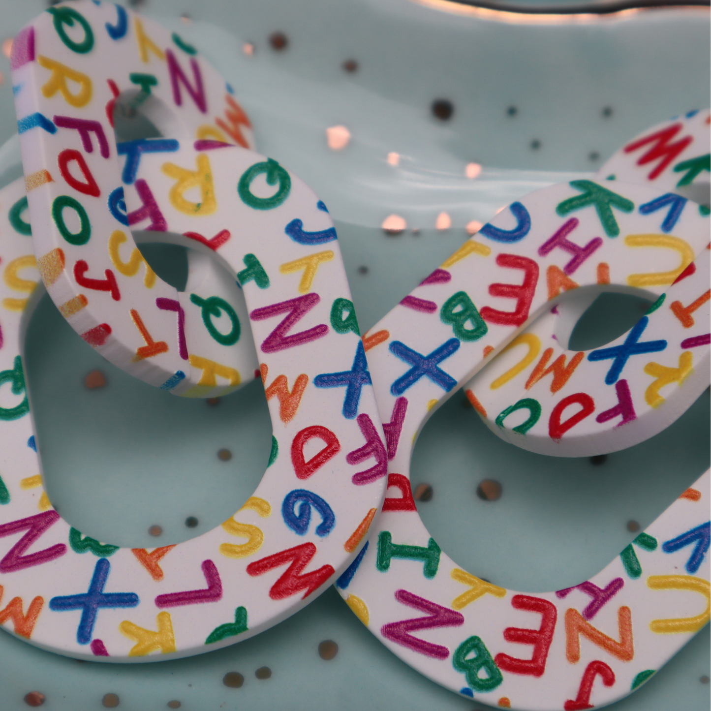 Funky alphabet multicolor | Aretes con las letras del afabeto