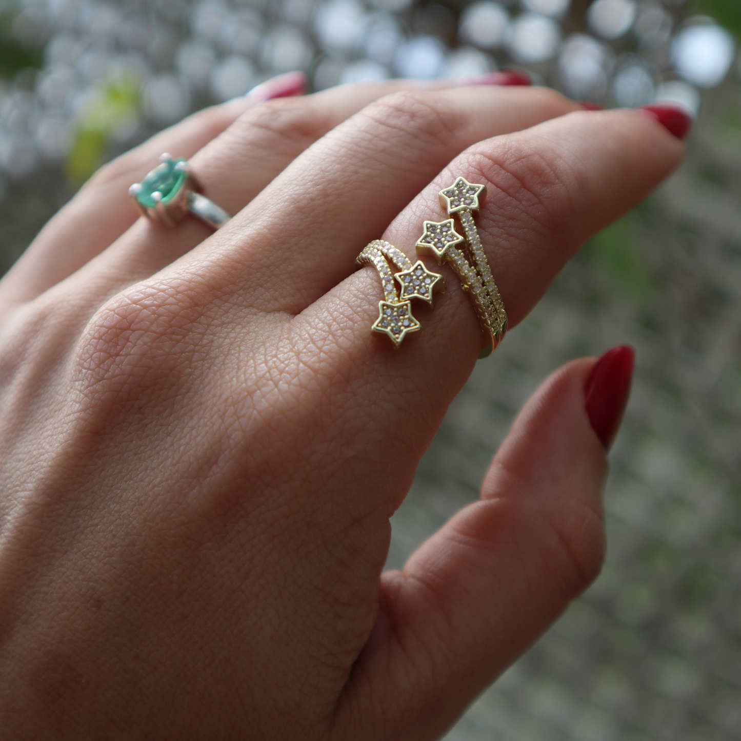 Resplandece | Anillo doble de estrellas | Double star ring