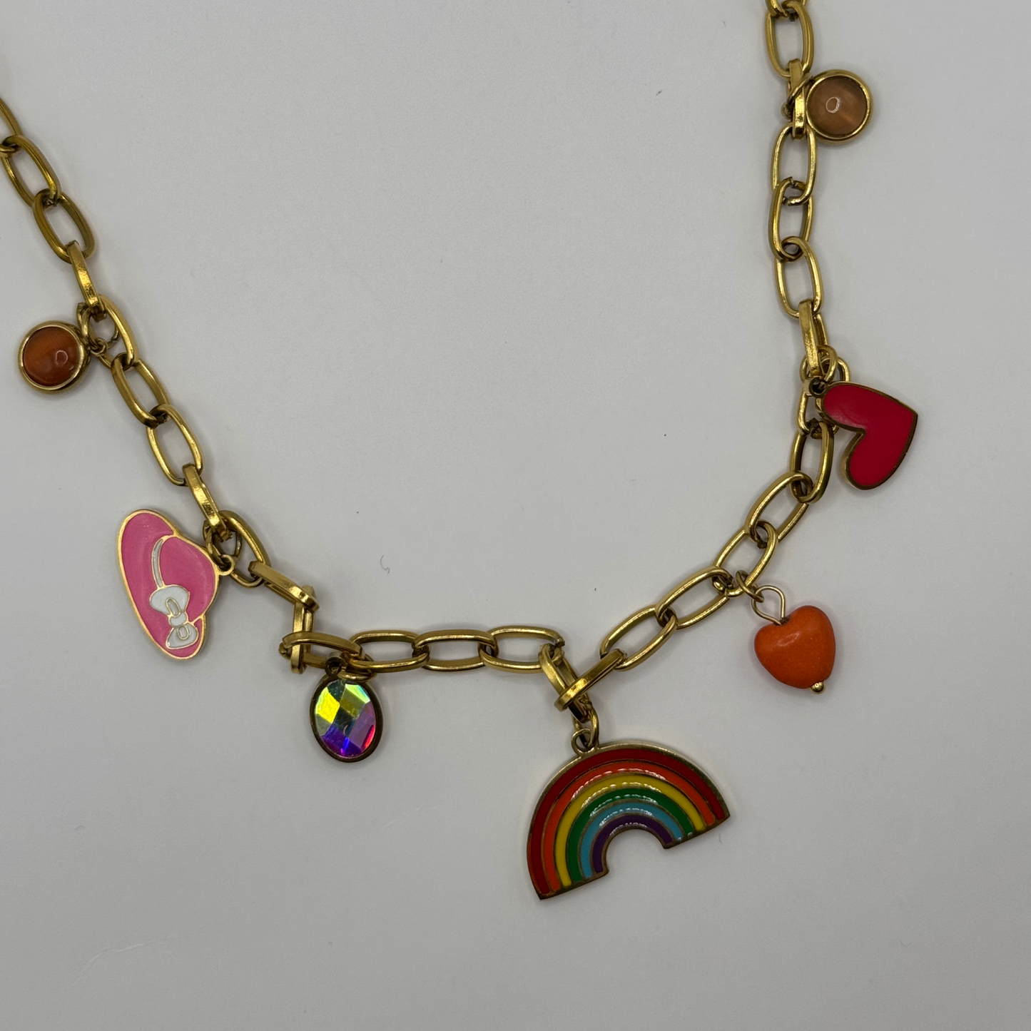 Rainbow Set de charms y aretes