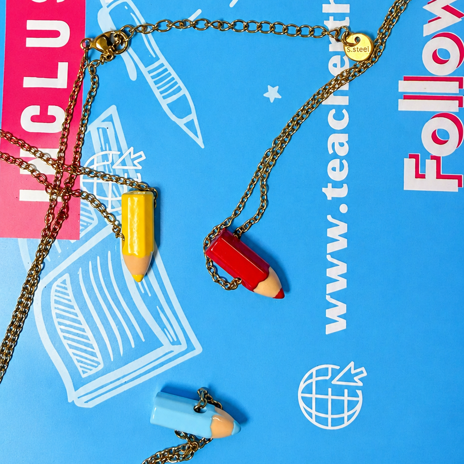 Cadena lápiz de color | Colored Pencil necklaces