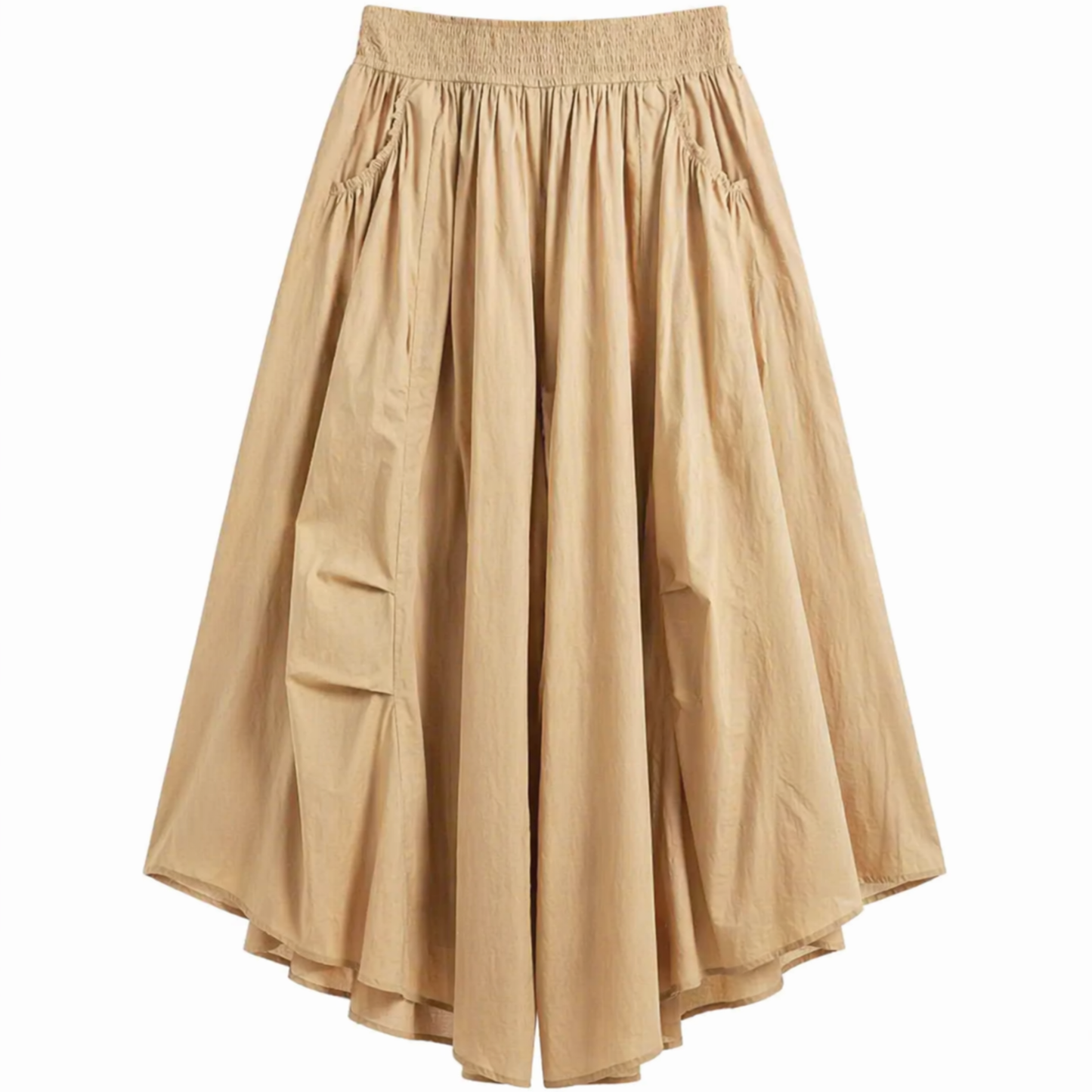 Pantalón Palazzo de Algodón con Cintura Elástica y Bolsillos | TTS FASHION