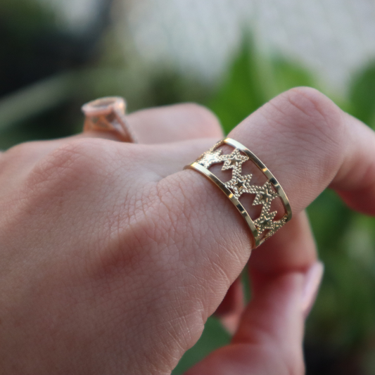 Star Gold Ring | Sortija ajustable