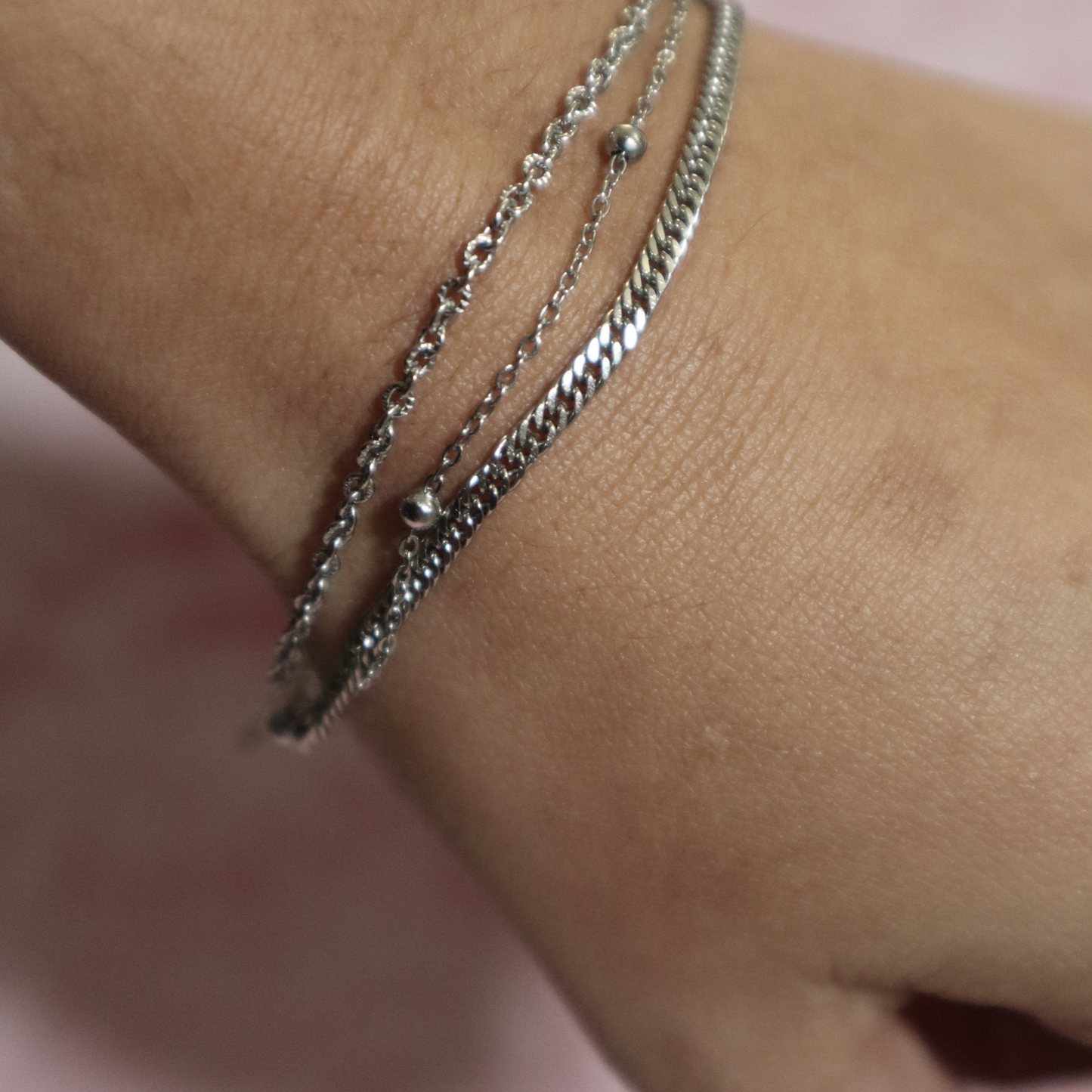 Pulsera triple | Silver fine bracelet