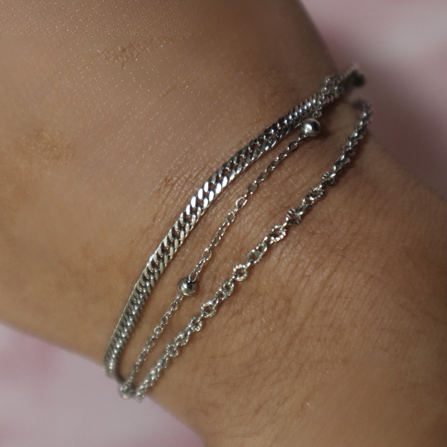 Pulsera triple | Silver fine bracelet