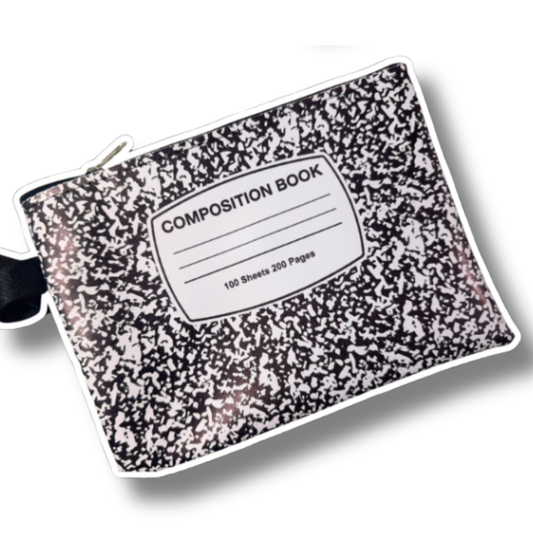 Clutch “Composition Book” – Cartera de Mano Tipo Libreta de Composición