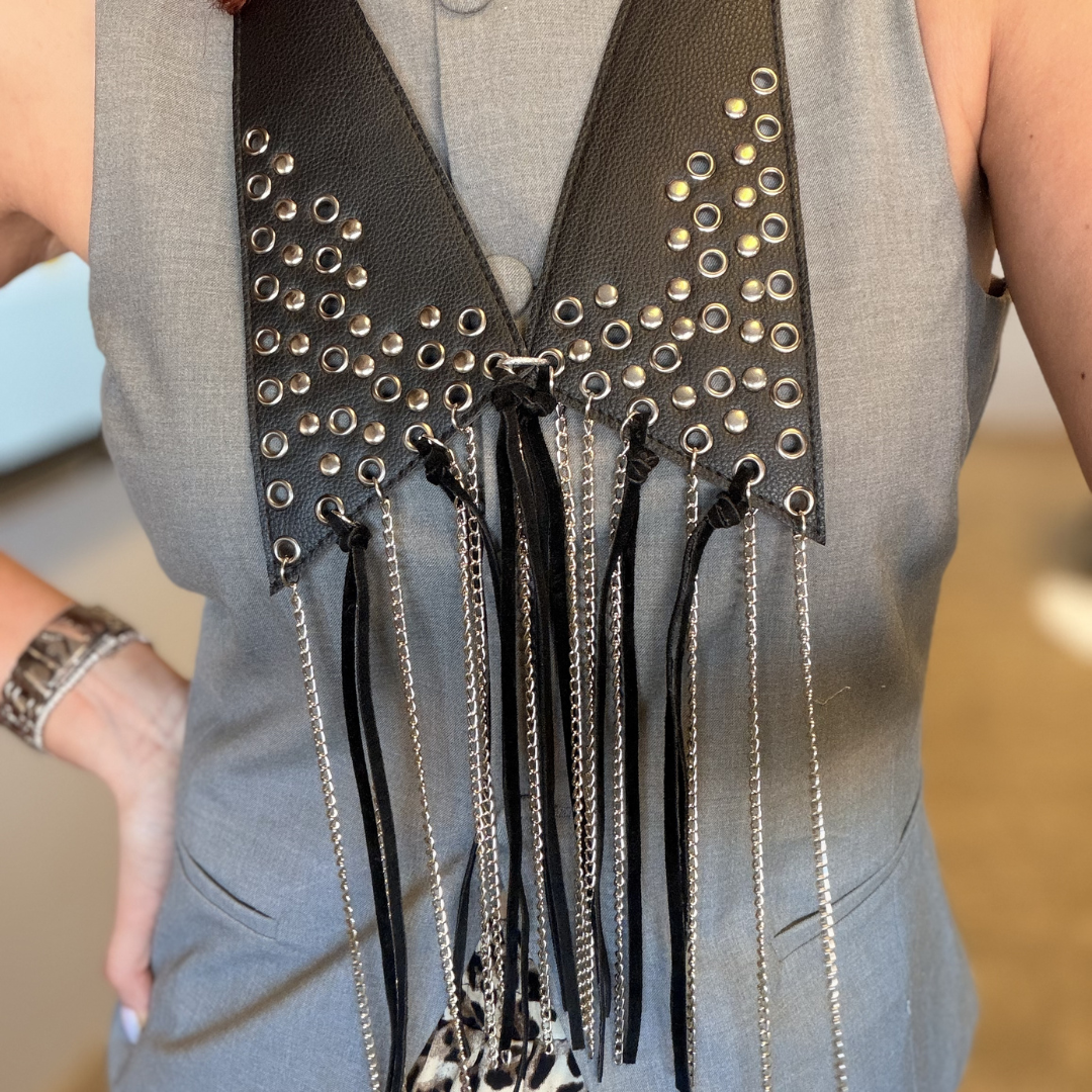 Collar Artesanal cuero | Statement piece