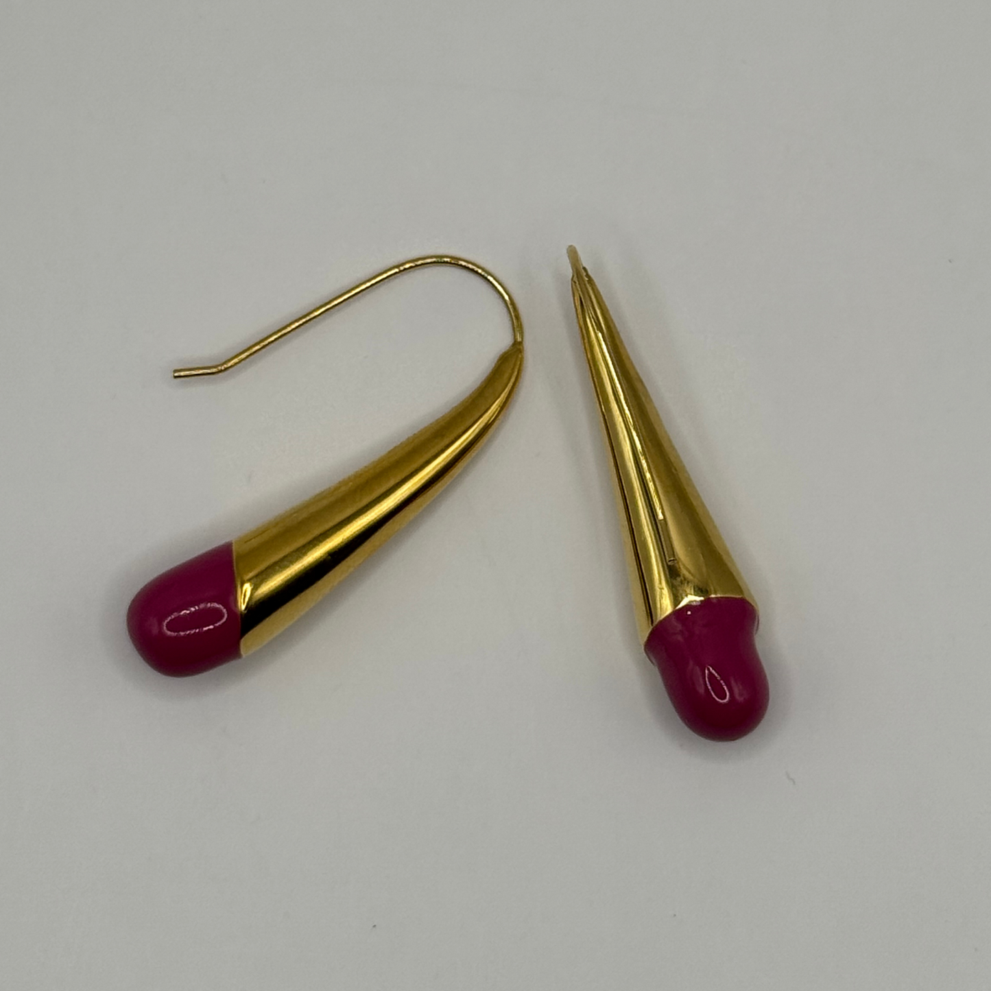 Aretes gota lápiz| Drop pencil color earrings