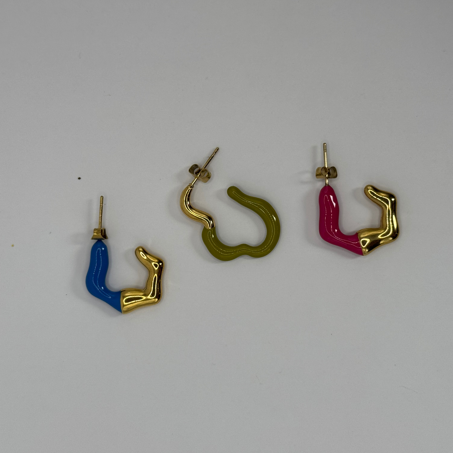 Aretes irregulares | Dripping color earrings