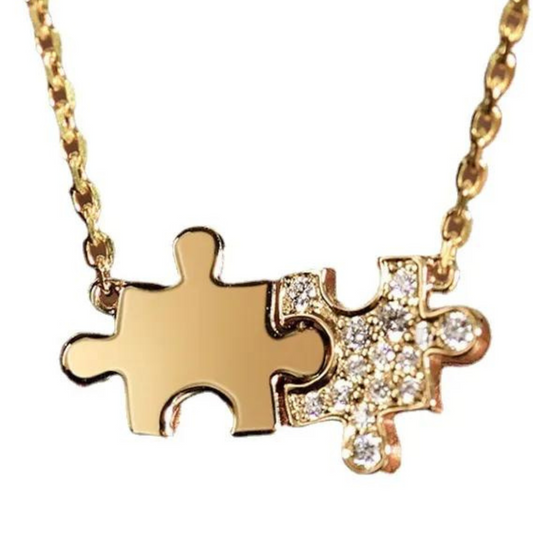 Puzzle set gold plating | Set rompecabeza oro autismo