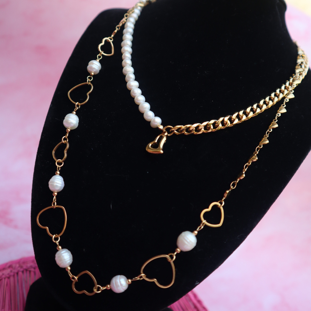 Golden hearts | Collar ajustable