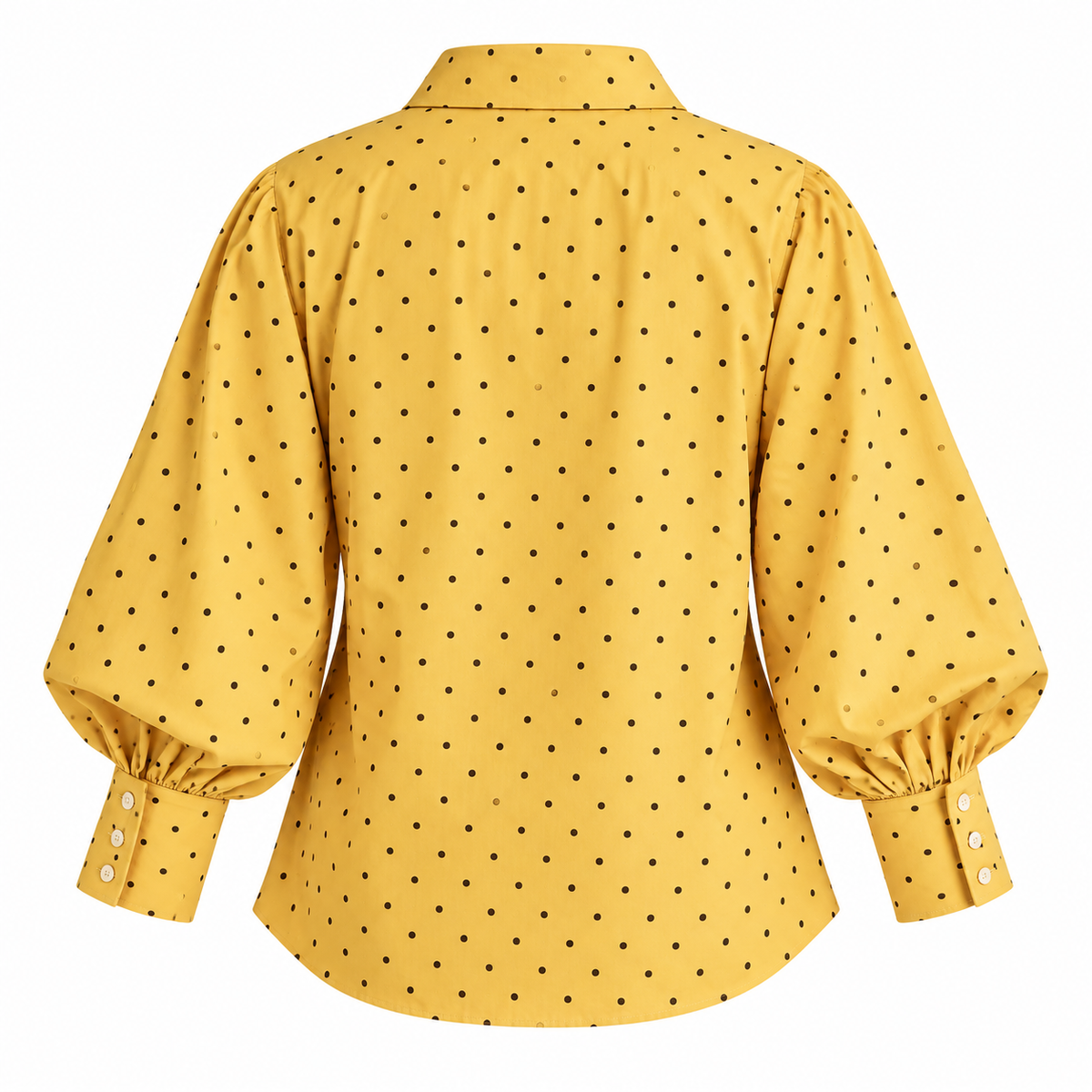 Blusa Mustard Brown Polka dots | TTS Fashion