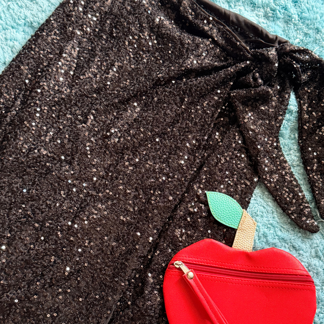 Falda Midi de Lentejuelas con Lazo – brillo |  TTS Fashion