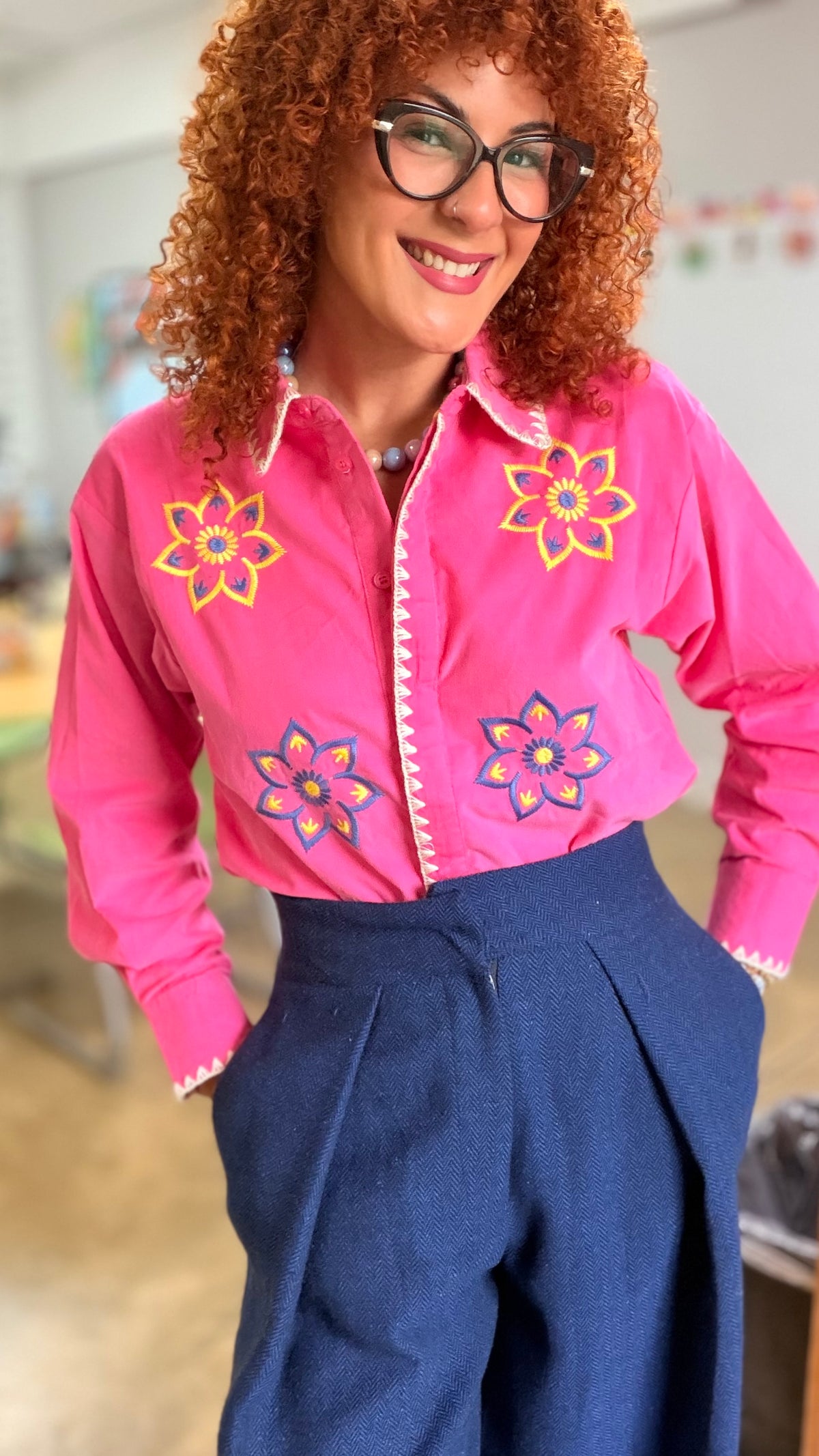 Blusa Fuchsia Bloom Embroidered  | TTS FASHION