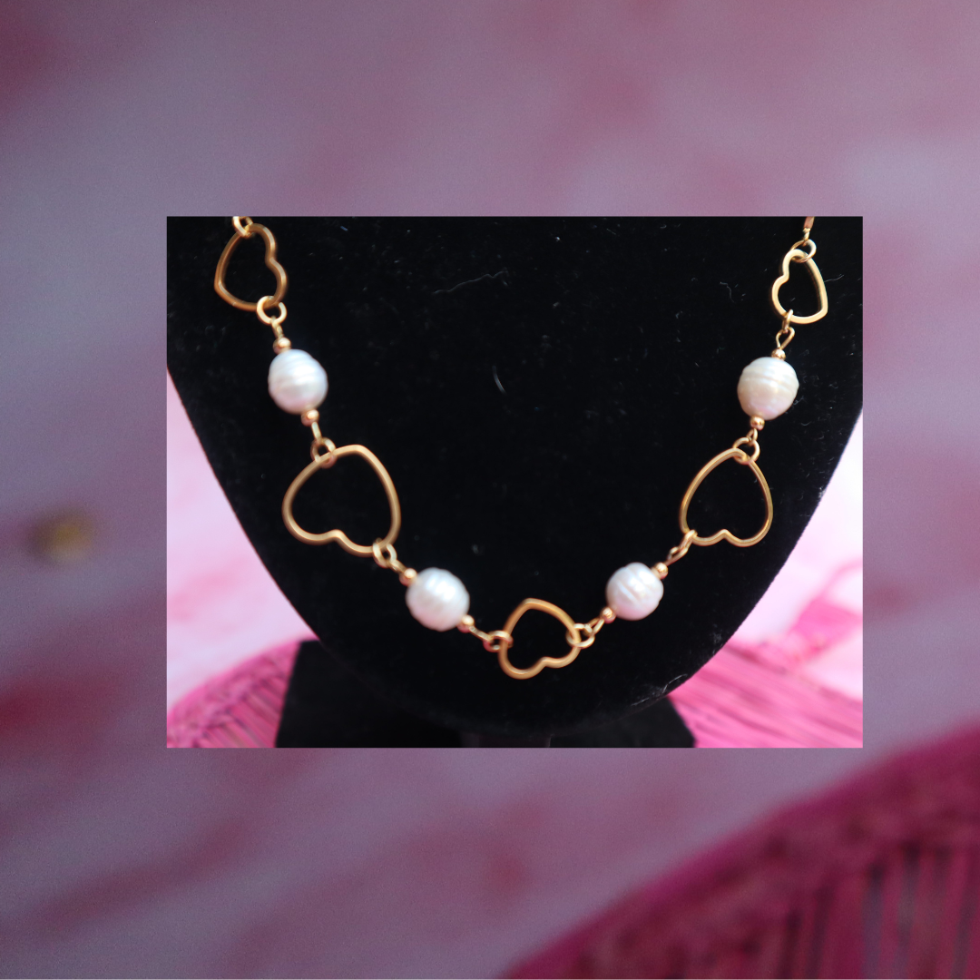 Golden hearts | Collar ajustable