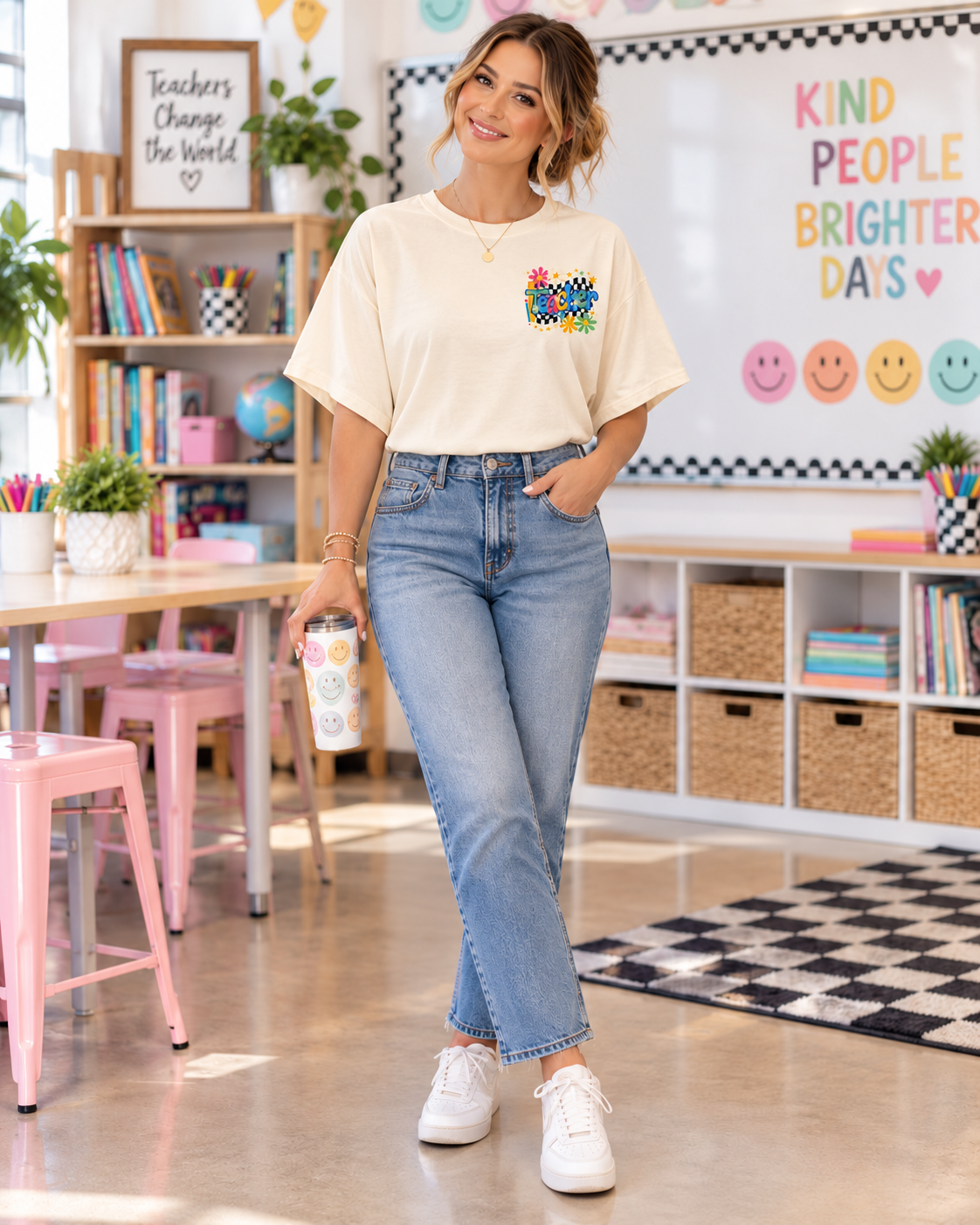 Tshirt Retro Teacher - TTS BASIC