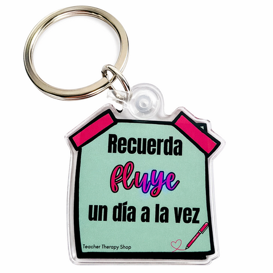 Recuerda fluye un día a la vez | Llavero | Keychain