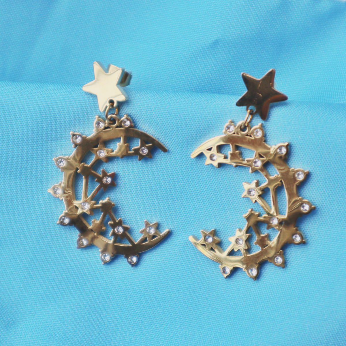 Moon & Stars | statement earrings