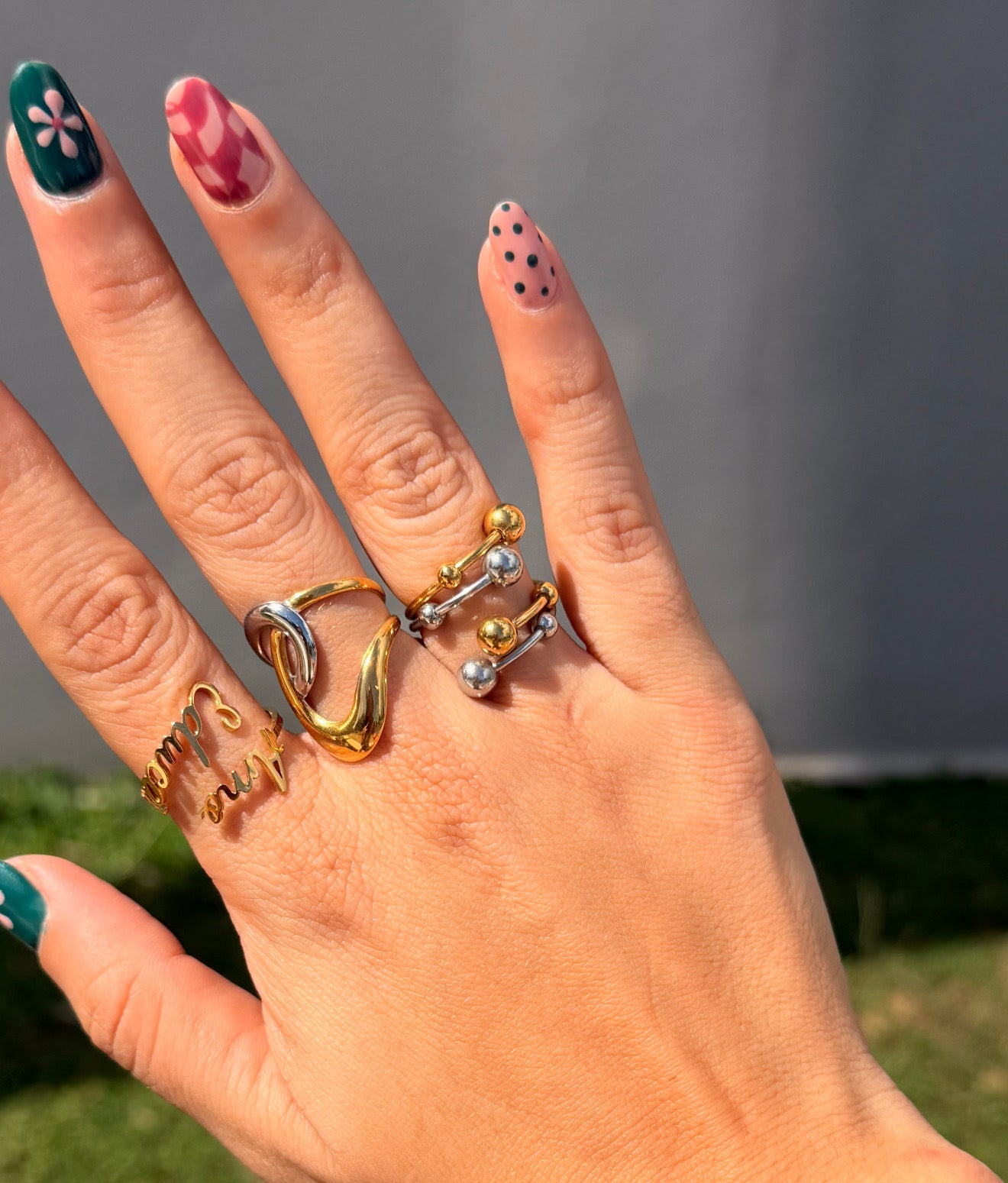 Sortija doble tono en Acero Inoxidable