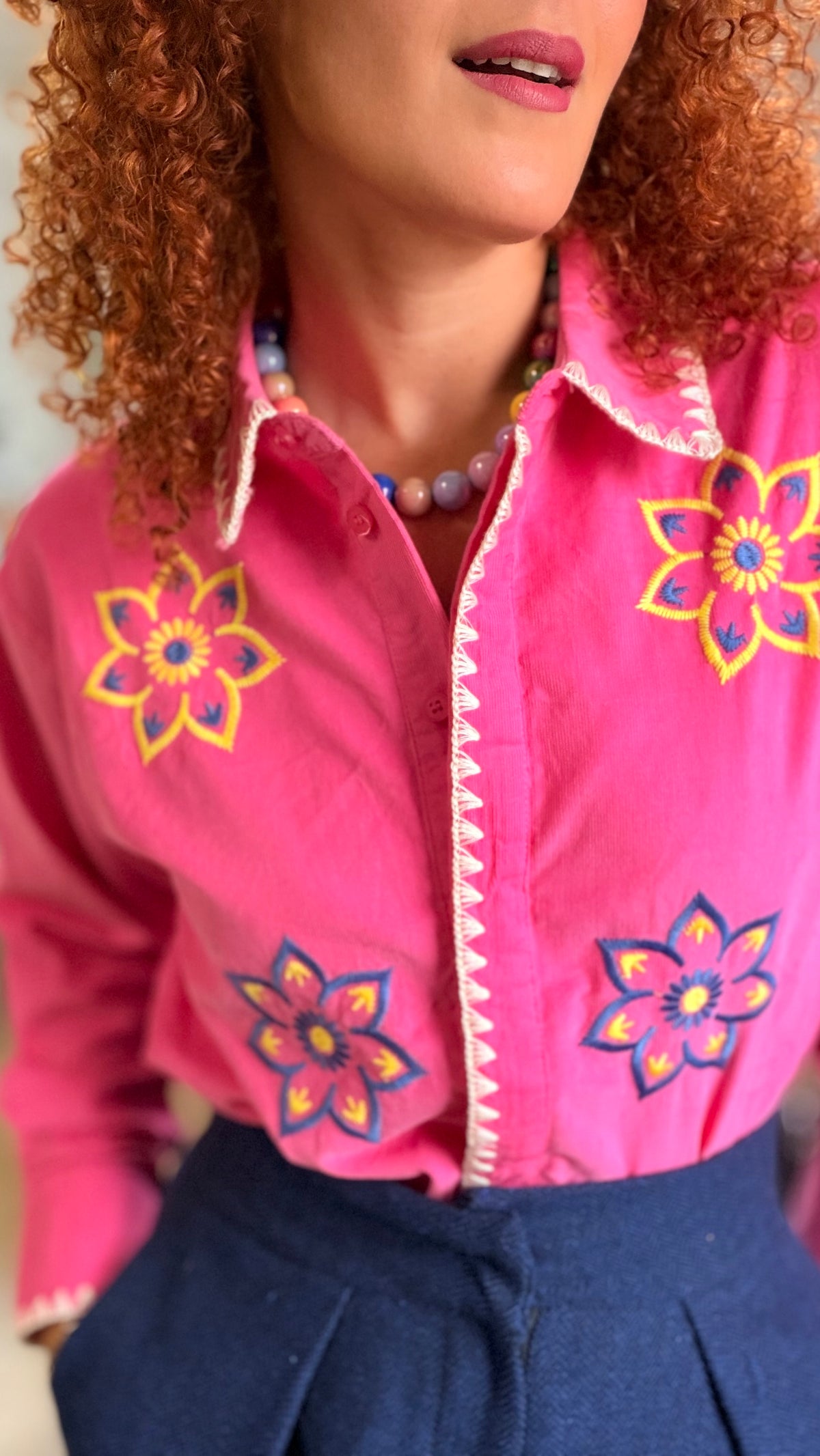 Blusa Fuchsia Bloom Embroidered  | TTS FASHION