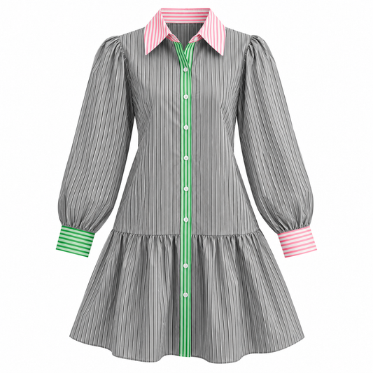 Vestido Colorblock Stripes | TTS Fashion